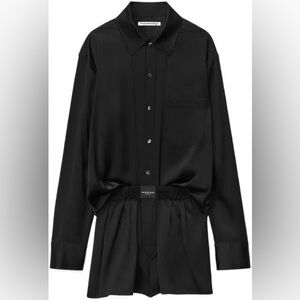 NWT Alexander Wang Black Boxer Style Jumpsuit